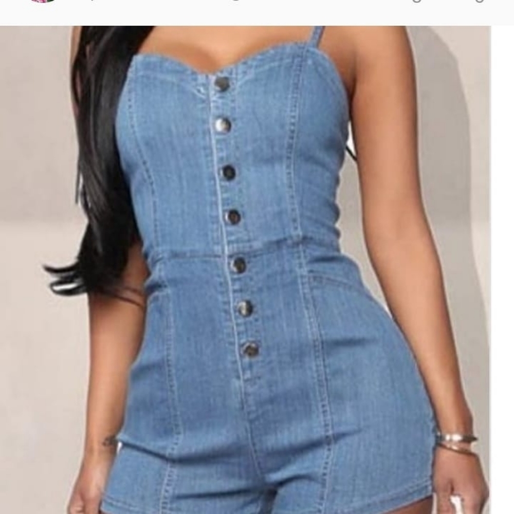 Medium  Denim romper